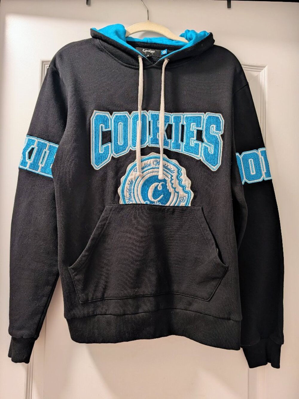 Cookies SF "Double Up" Black & Blue Fleece Hoodie XL
